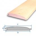 Palubka smrk AB srubovka 19x96 mm